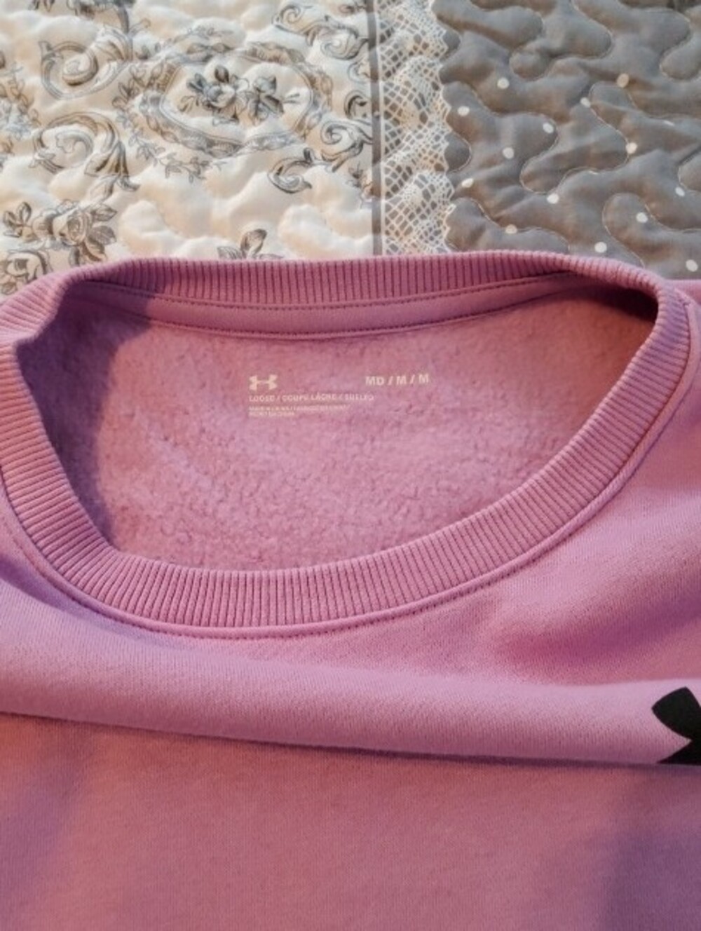 Under Armour Logo Crew Sweatshirt Ladies Medium - Picture 10 of 11